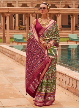 Baronial Patola Silk  Party Saree