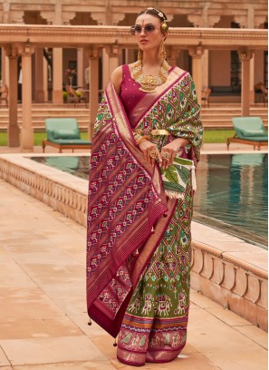 Baronial Patola Silk  Party Saree