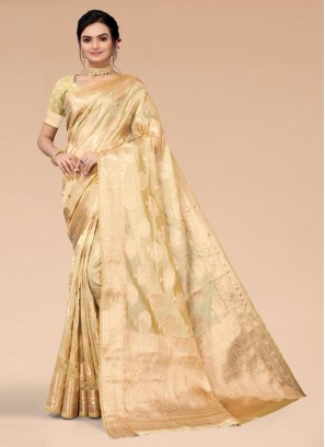 Beauteous Gold Weaving Saree