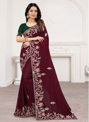 Beauteous Organza Ceremonial Classic Designer Saree