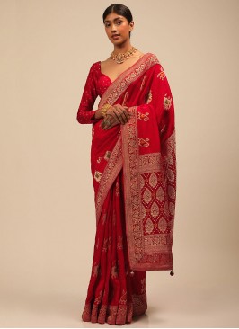 Beauteous Red Trendy Saree