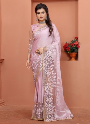 Beauteous Stone Lavender Contemporary Saree