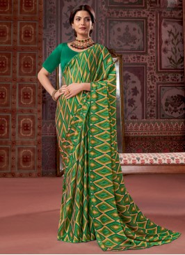 Beautiful Fancy Fabric Print Classic Saree