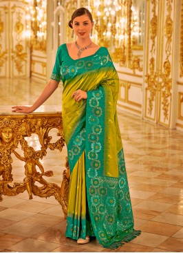 Beautiful Weaving Party Contemporary Saree