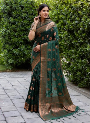 Beautiful Weaving Silk Contemporary Saree
