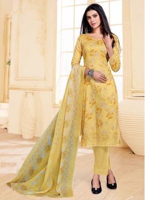 Beautiful Yellow Color Function Wear Salwar Kameez