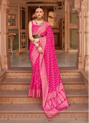 Beckoning Banarasi Silk Woven Trendy Saree