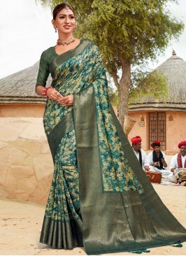 Beckoning Green Sangeet Saree