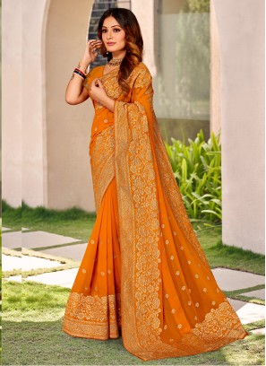 Beckoning Mustard Contemporary Saree