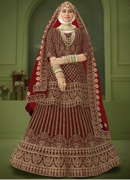 Beckoning Velvet Engagement Lehenga Choli