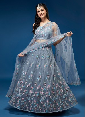 Bedazzling Embroidered Net Designer Lehenga Choli