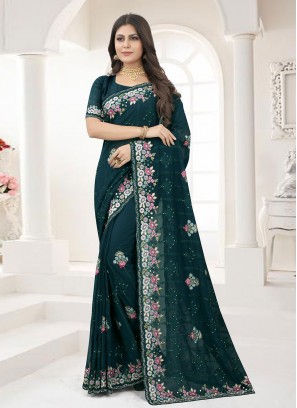 Bedazzling Embroidered Saree