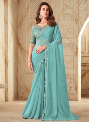 Bedazzling Georgette Designer Saree