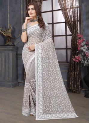 Beige Color Contemporary Style Saree