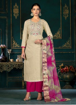 Beige Color Trendy Salwar Suit