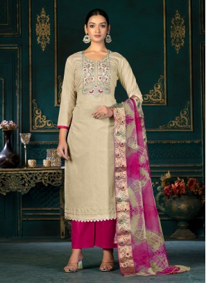 Beige Color Trendy Salwar Suit