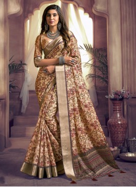 Beige Party Classic Saree