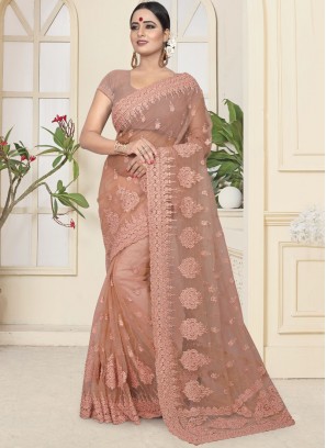 Beige Reception Designer Traditional Saree