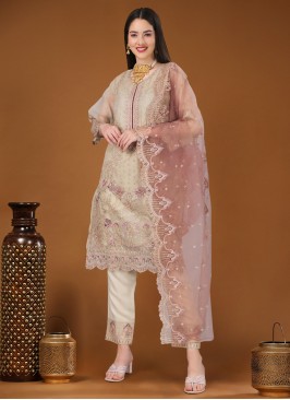 Beige Reception Trendy Salwar Kameez