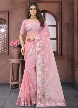 Best Patchwork Pink Saree