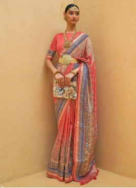 Best Woven Peach Traditional Saree
