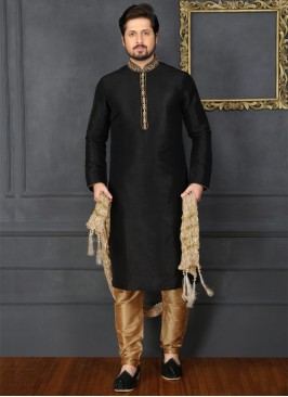 Black Art Banarasi Silk Kurta Pajama
