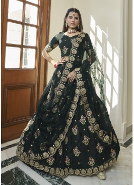 Black Beautiful Zari And Embroidery Party Wear Lehenga Choli