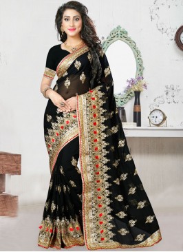 Black Ceremonial Designer Saree