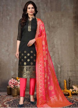 Black Color Embroidered Salwar Kameez