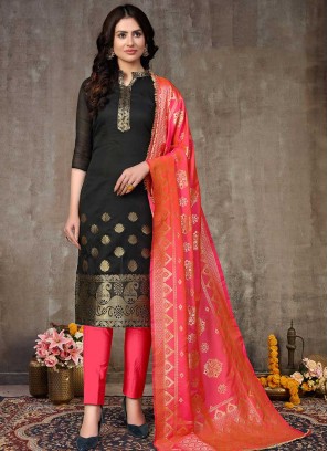 Black Color Embroidered Salwar Kameez