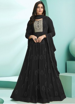 Black Color Georgette Anarkali Dress