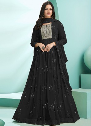 Black Color Georgette Anarkali Dress