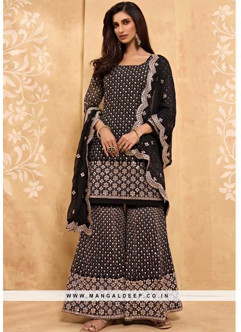 Sharara suit in black hot sale colour