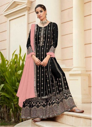 Black Color Georgette New Design Sharara