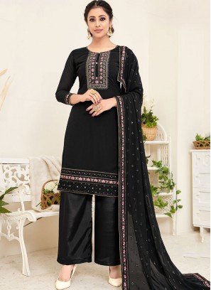 Black Color Georgette Palazzo Dress