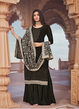 Black Color Georgette Sharara Suit