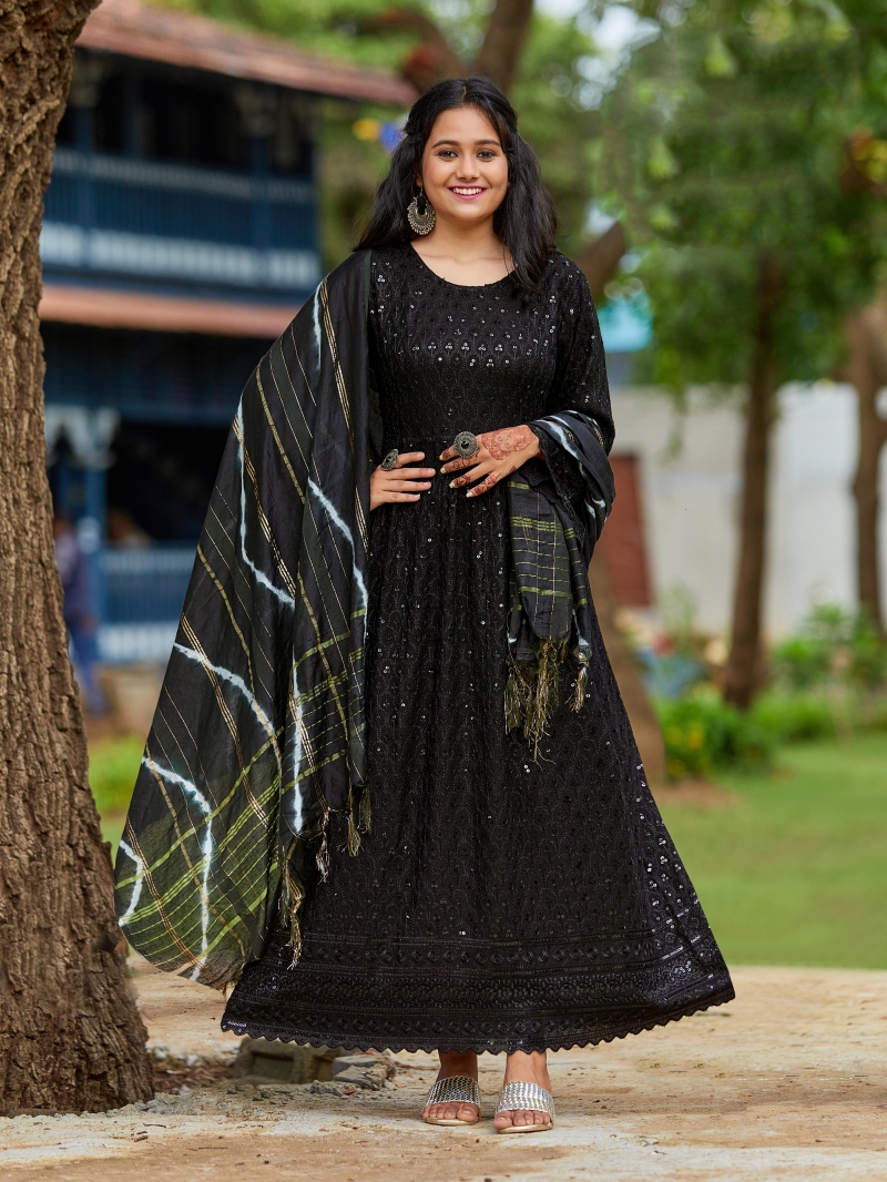 Black Color Kurti With Dupatta