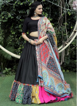 Black Color Readymade Lehenga Choli