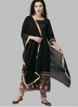 Black Color Readymade Salwar Kameez