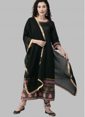 Black Color Readymade Salwar Kameez