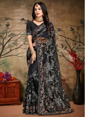 Black Color Saree