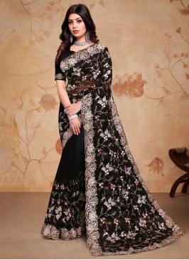 Black Color Saree