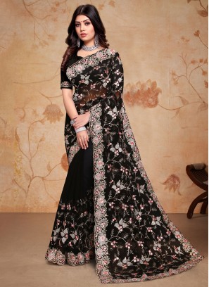 Black Color Saree