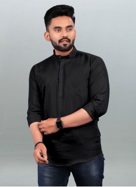 Black Color Short Kurta