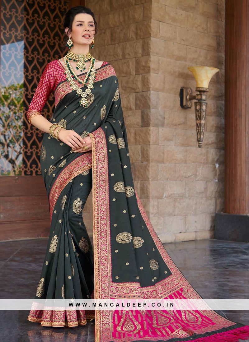 Black Color Silk Exclusive Saree