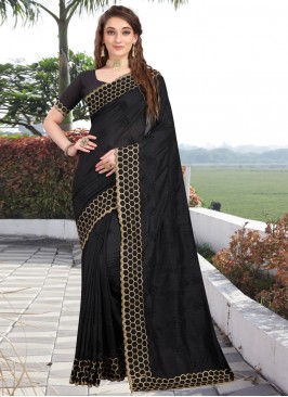 Black Color Traditional Designer Saree