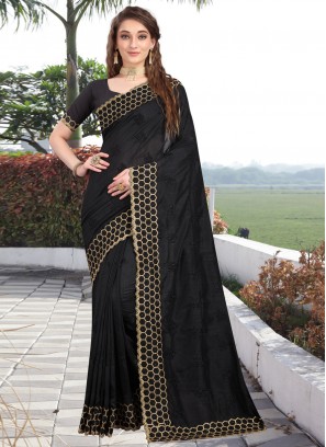 Black Color Traditional Designer Saree