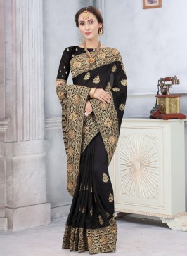 Black Color Traditional Designer Saree