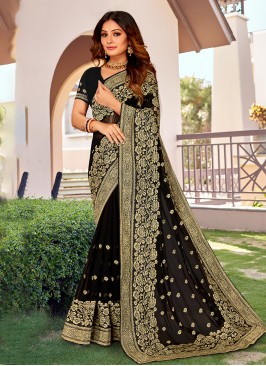 Black Color Traditional Saree