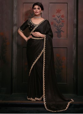 Black Color Trendy Saree